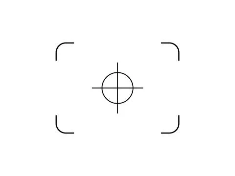 Simple outline style focus icon. Vector illustration. Stock Illustration