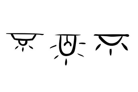 Simple Outline Vector Doodle Lamp, isolated on white Stock Illustration