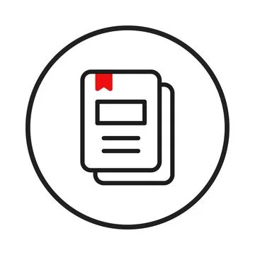 Simple outline vector drawing depicting organized documents for efficiency .. Stock Illustration