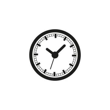 Simple outline vector icon of analog hours Иллюстрация