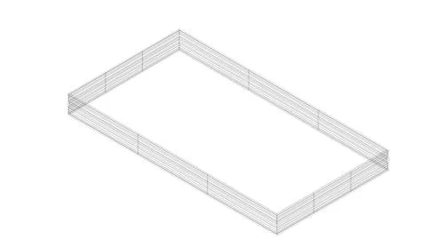 Simple outlined square shown in isometric view  usable in technical or abst.. Stock Illustration