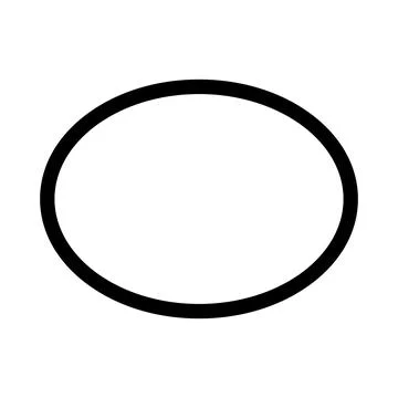 Simple oval shape icon. Vector. Stock Illustration