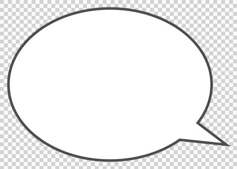 A simple oval speech balloon Stock Illustration