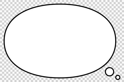 Simple oval speech balloon on white background Stock Illustration