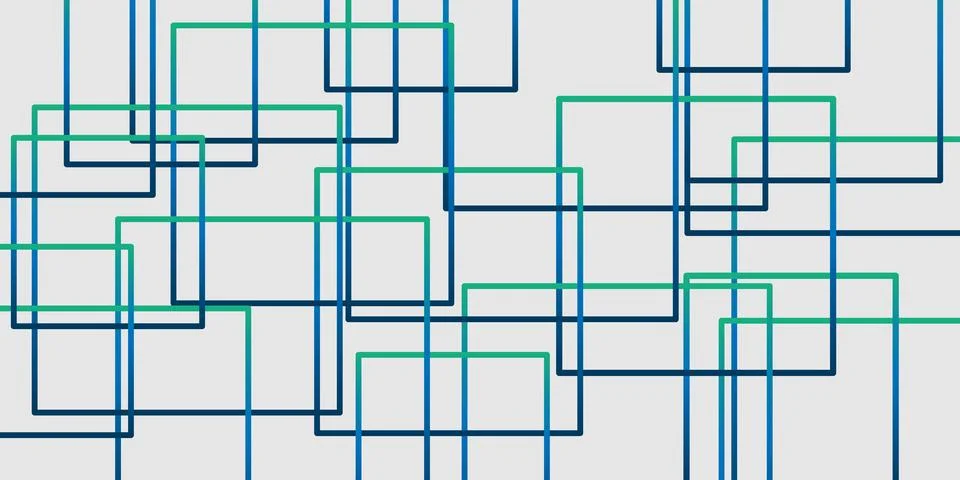 Simple Overlapping Rectangular Frames of Various Sizes, Colored in Shades o.. Stock Illustration