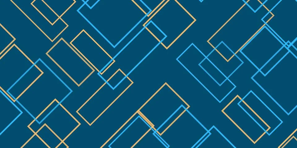 Simple Overlapping Rectangular Frames of Various Sizes, Colored in Green, B.. Stock Illustration