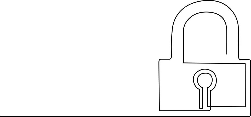 Simple padlock icon with keyhole design Vector Stock Illustration