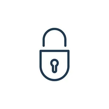 Simple Padlock Icon Vector Template 스톡 일러스트