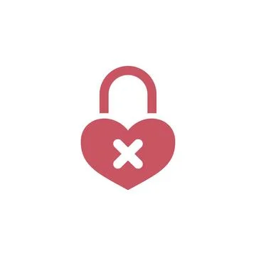 Simple Padlock Icon Vector Template 스톡 일러스트
