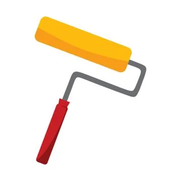 Simple Paint Roller Object Drawing Vector Illustration Graphic Illustrazione stock