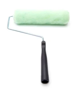 Simple Paint Roller on a White Background Stock Photos