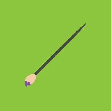 Simple Paintbrush Education Vector Illustration Stock Illustration