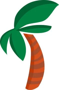 Simple Palm Tree Icon Stock Illustration