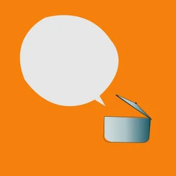 Simple pan and speech bubble. Vector design Stock Illustration