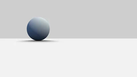 Simple Pan Looping Around Near a Single Standing Sphere Stock Footage 139712837