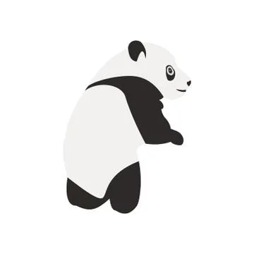 Simple panda bear vector illustration Stock Illustration