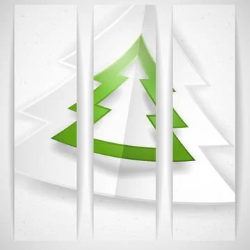 Simple Paper Christmas Tree. Simple Paper Christmas Tree. Christmas And Ne... Stock Photos