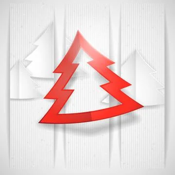 Simple Paper Christmas Tree. Simple Paper Christmas Tree. Christmas And Ne... Stock Photos
