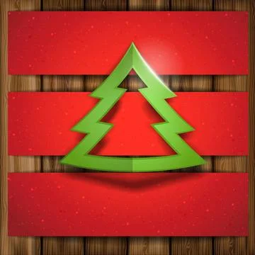 Simple Paper Christmas Tree. Simple Paper Christmas Tree. Christmas And Ne... Stock Photos