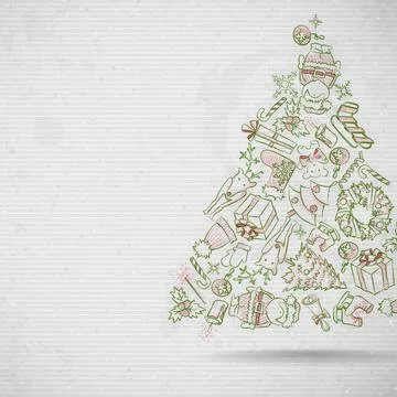 Simple Paper Christmas Tree. Simple Paper Christmas Tree. Christmas And Ne... Stock Photos