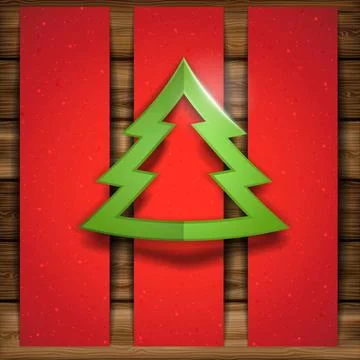 Simple Paper Christmas Tree. Simple Paper Christmas Tree. Christmas And Ne... Stock Photos