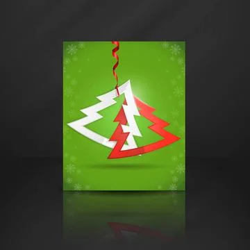 Simple Paper Christmas Tree. Simple Paper Christmas Tree. Christmas And Ne... Stock Photos