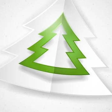 Simple Paper Christmas Tree. Simple Paper Christmas Tree. Christmas And Ne... Stock Photos