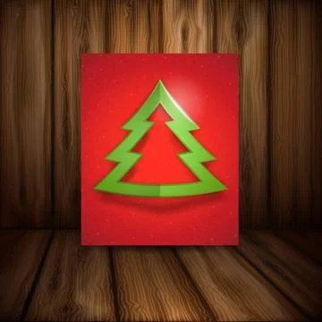 Simple Paper Christmas Tree. Simple Paper Christmas Tree. Christmas And Ne... Stock Photos