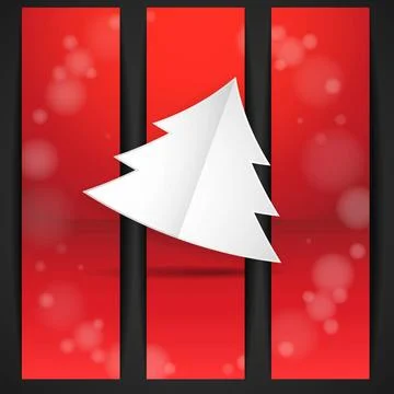 Simple Paper Christmas Tree. Simple Paper Christmas Tree. Christmas And Ne... Stock Photos