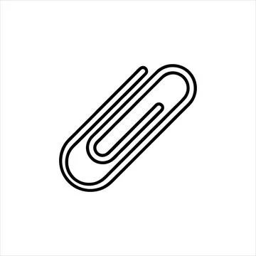 Simple paper clip Vector with Minimalist and modern design Stock Illustration