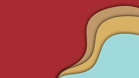 Simple paper cut curve layer overlay for background, presentation, poster Stock Illustration