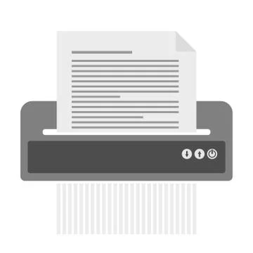 Simple paper shredder icon for document destrucion イラスト素材