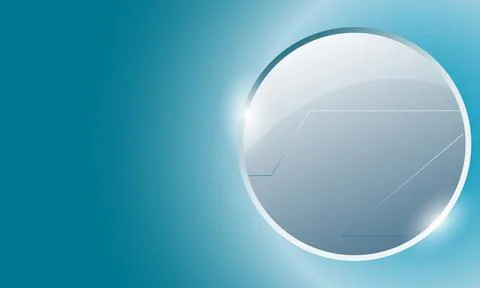 Simple pastel circle blue background with copy space for text. Stock Illustration