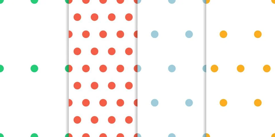 A simple pastel dots seamless pattern. A set of the best vector illustrations Illustrazione stock