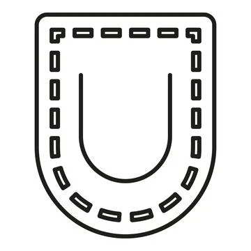 Simple patch object for mending clothes outline Stock Illustration