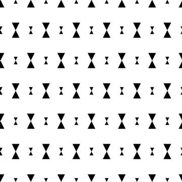 Simple pattern with black shapes on white background Stock Illustration