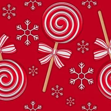 Simple Pattern Christmas Lollipops Stock Illustration
