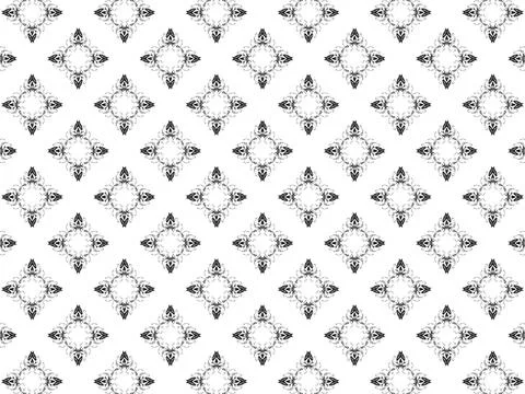 Simple pattern with circles of black color Stock Illustration