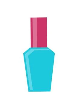 Simple Pattern of Closed Bottle with Nail Varnish Stock Illustration