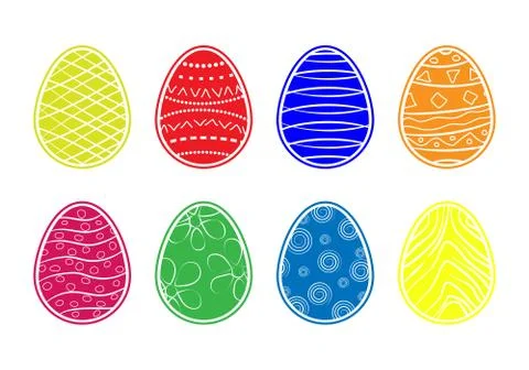 Simple pattern of colored Easter eggs, simple design Illustrazione stock