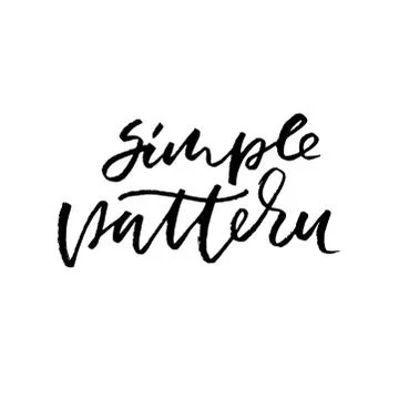 Simple pattern. Hand drawn modern brush lettering. Typography banner. Ink vector Illustrazione stock