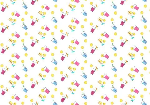 Simple pattern with the image of cocktails Stock Illustration
