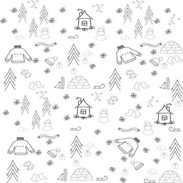 A simple pattern for the new year and Christmas. Vector illustration Stock Illustration