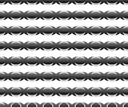 Simple pattern of oval shapes and circles Stock Illustration