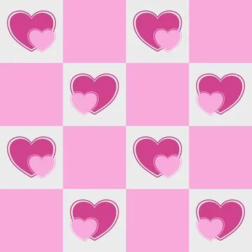 Simple pattern seamless valentines vibes pink color 스톡 일러스트