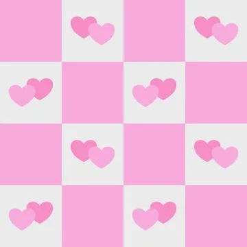 Simple pattern seamless valentines vibes pink color 스톡 일러스트