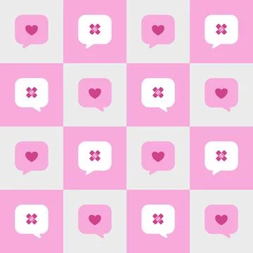 Simple pattern seamless valentines vibes pink color Stock Illustration