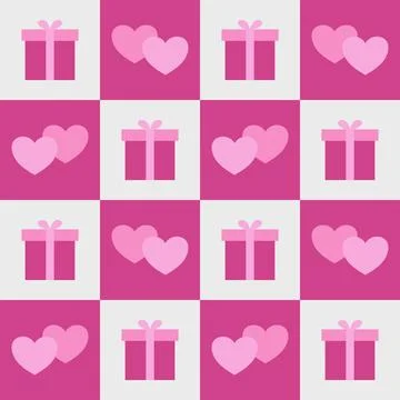 Simple pattern seamless valentines vibes pink color Illustrazione stock
