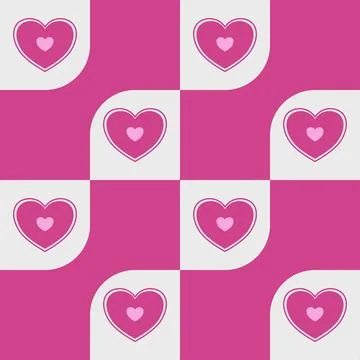 Simple pattern seamless valentines vibes pink color 스톡 일러스트