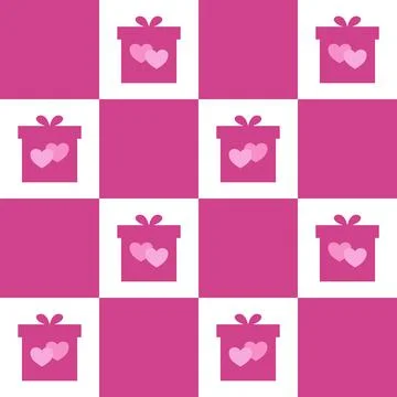 Simple pattern seamless valentines vibes pink color Stock Illustration